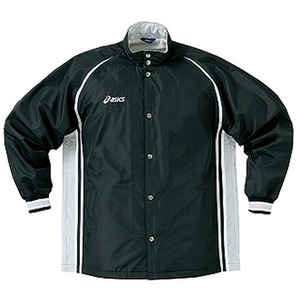 アシックス（asics） XBT154 ウオームアップジャケット Men's XO 9011（ブラック×ミディアムシルバー×ホワイト）