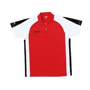 アシックス(asics) XK1048 ゲームシャツHS Men's O 2301(レッド×ホワイト×ブラック)