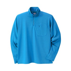 プロモンテ(PuroMonte) トリプルドライライト ポケット付き長袖ジップシャツ Men's XL スカイブルー