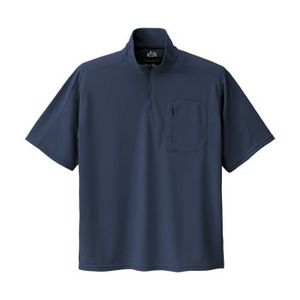 プロモンテ（PuroMonte） トリプルドライライト ポケット付き半袖ジップシャツ Men's XL ネイビー