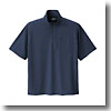 トリプルドライライト ポケット付き半袖ジップシャツ Men's XL ネイビー