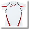 アシックス(asics) XW1302 ゲームシャツHS Men's M 0124(ホワイト×Vレッド)