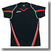アシックス（asics） XW1302 ゲームシャツHS Men's L 9024（ブラック×Vレッド）