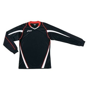 アシックス（asics） XW1303 ゲームシャツLS Men's S 9001（ブラック×ホワイト）