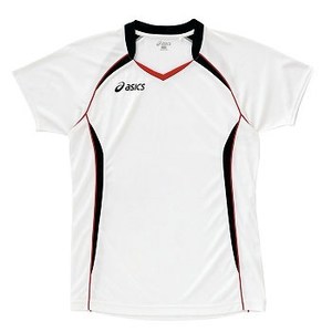 アシックス（asics） XW1306 ゲームシャツHS Men's M 0190（ホワイト×ブラック）
