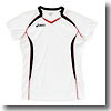 アシックス（asics） XW1307 ゲームシャツHS Women's L 0190（ホワイト×ブラック）