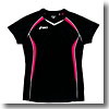 アシックス（asics） XW1307 ゲームシャツHS Women's M 9017（ブラック×ベリーピンク）