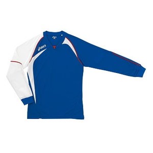 アシックス（asics） XW1309 ゲームシャツLS Men's L 4501（ブルー×ホワイト）