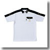 XW6301 レフリーシャツ半袖 Men's O 9750（ホワイトモク×ネイビー）