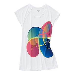 アシックス（asics） チュニック丈グラフィックTシャツ Women's L 01（ホワイト）
