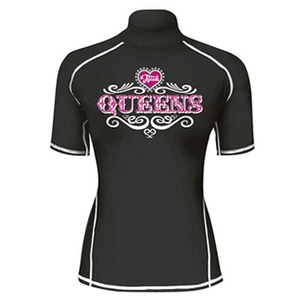 J-FISH クイーン ラッシュガード 半袖 Women's L BLACK