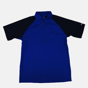 ミズノ（MIZUNO） ドライサイエンス半袖ジップネックシャツ Men's M 23（ブルー）