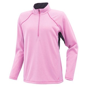 ミズノ（MIZUNO） ブレスサーモ・ライトインナー長袖ジップネックシャツ Women's S 64（ピンク）
