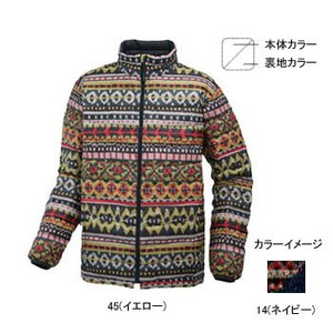 ミズノ（MIZUNO） ブレスサーモダウン・フェアアイルプリントライトウエイトジャケット Men's XL 14（ネイビー）