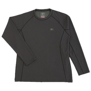 ミズノ（MIZUNO） ブレスサーモ・サーマルロフト長袖Tシャツ Men's M 08（チャコール）