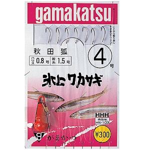 がまかつ（Gamakatsu） 3H氷上ワカサギ 細地赤袖 7本 4号-0.8