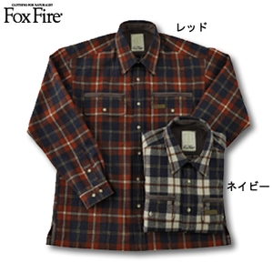 Fox Fire（フォックスファイヤー） ウォッシャブルウールプレイドシャツジャケット レッド M
