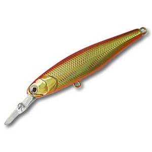 ノースクラフト(NORTH CRAFT) DOWN CROSS MINNOW(ダウンクロスミノー) シングルフックモデル 76mm LRGO(レーザー赤金)