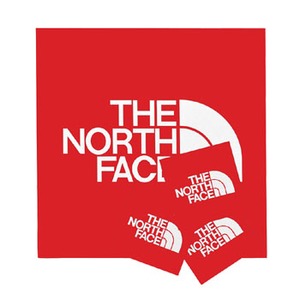 THE NORTH FACE（ザ・ノースフェイス） TNFステッカー 95×95mm レッド（R）