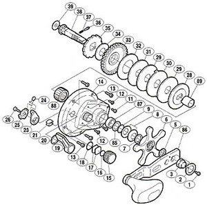 �V�}�m(SHIMANO)�@�C���@�R�O�O�O�@�`-�q�a�@�p�[�c�F�N���b�`�J���J���[�i���i�m���D�O�Q�R�j