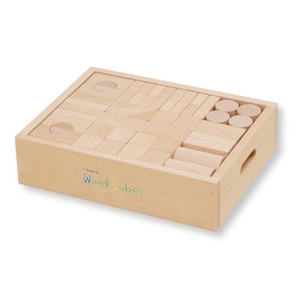 井筒屋 積み木ウッドキュウブ100ピース 高知県産ヒノキ材(H-100)