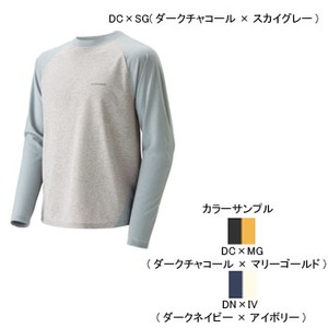 モンベル（montbell） WIC.ライト ラグランロングスリーブTシャツ Men's XL DC×SG（ダークチャコール×スカイグレー）