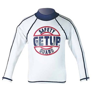 ゲットアップ ラッシュガード 長袖 100cm ホワイト