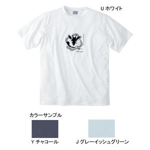 ムッシュ（MUSSHU） 速乾100％メンズプリント半袖Tシャツ L Jグレーイッシュグリーン