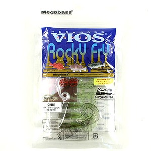 メガバス（Megabass） VIOS Rocky Fry CurlyDot-Tail 2インチ WATERMELON PEPPER