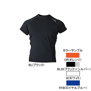 4DM（フォーディーエム） 吸汗・吸湿・速乾ショートスリーブシャツ MENS O BLSI（ブラック×シルバー）