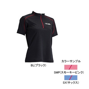 4DM(フォーディーエム)　ＺＩＰショートスリーブシャツ　ＷＯＭＥＮＳ　Ｌ　ＳＭＰ（スモーキーピンク）