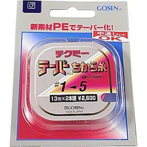 ゴーセン（GOSEN） テクミーPEテーパー 力糸 13m×2本継 2.0号-6号 赤