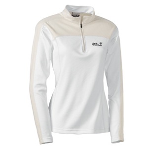 Jack Wolfskin（ジャックウルフスキン） トレイルハーフジップ W's SS（EU規格） 467（アラバスター）