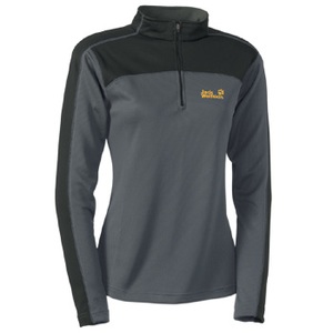 Jack Wolfskin（ジャックウルフスキン） トレイルハーフジップ W's S（EU規格） 623（エボニー）
