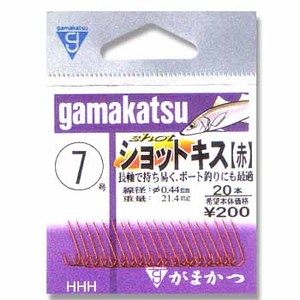 がまかつ（Gamakatsu） ショットキス 鈎8／ハリス1.5 赤