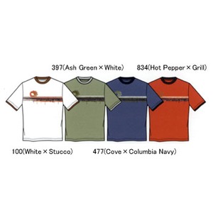 Columbia（コロンビア） ドリップウェイブTシャツ K’s S 397（Ash Green×White）