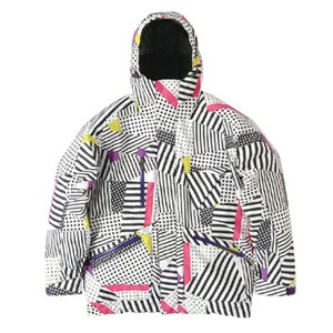 ミズノ(MIZUNO) チェック&ジオメトリックジャケット M 80(ホワイト×ブラック)