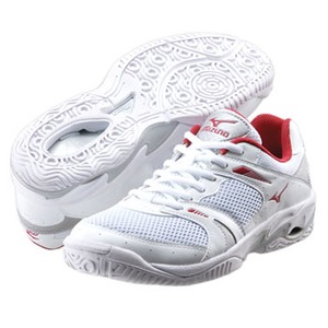 ミズノ（MIZUNO） WAVE FINE ST 24.0cm 62（ホワイト×レッド）