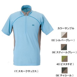 ミズノ（MIZUNO） ドライベクター・ライトインナー半袖ジップネックシャツ ハンソデシャツ Men's XL 40（ピスタチオ）