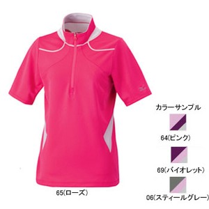 ミズノ（MIZUNO） ドライベクター・エアリーニット長袖ジップネックシャツ Women's S 64（ピンク）