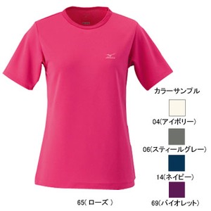 ミズノ（MIZUNO） ドライベクター・ワンポイント半袖Tシャツ Women's S 06（スティールグレー）