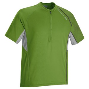 SALOMON（サロモン） トレイルランナー II 半袖ジップ テックTEE Men's M ターフグリーン×アルミニウム
