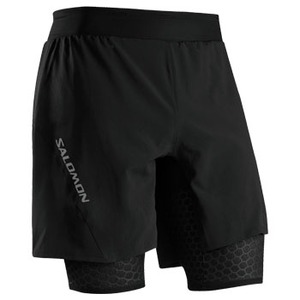SALOMON(サロモン) EXO ウィング ツインショーツ Men's L ブラック×ブラック×ブラック