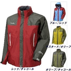 プロモンテ(PuroMonte) ゴアテックスレインジャケットM's L レッド×チャコール