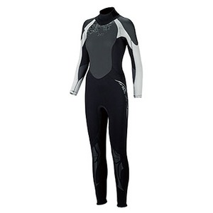 Gill（ギル） Steamer Wetsuit Women's 10 Black×Silver Grey