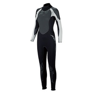 Gill(ギル) Steamer Wetsuit Women's 10 Black×Silver Grey