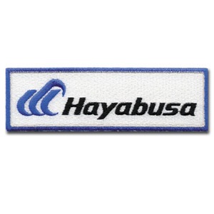 ハヤブサ（Hayabusa） ハヤブサワッペンC W130×H41mm ホワイト