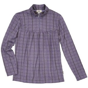 ミズノ（MIZUNO） アクリル テンセル（R）チェックシャツ Women's M 69（バイオレット）