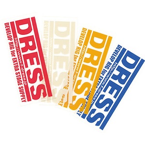 ドレス（DRESS） ロゴステッカー オレンジ