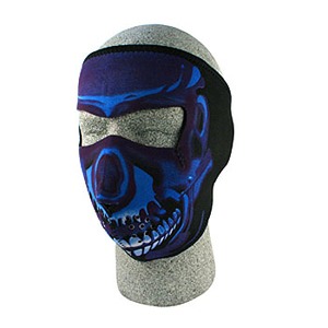 ZAN（ザン） ネオプレン フェイスマスク （フルタイプ） ブルー クロームスカル